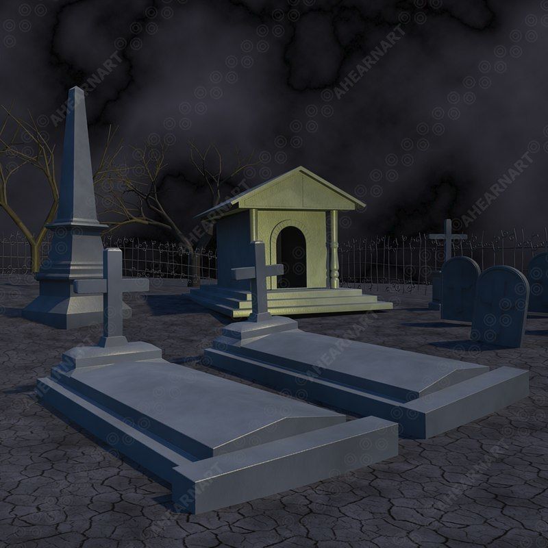 Grave Yard 3D model_3