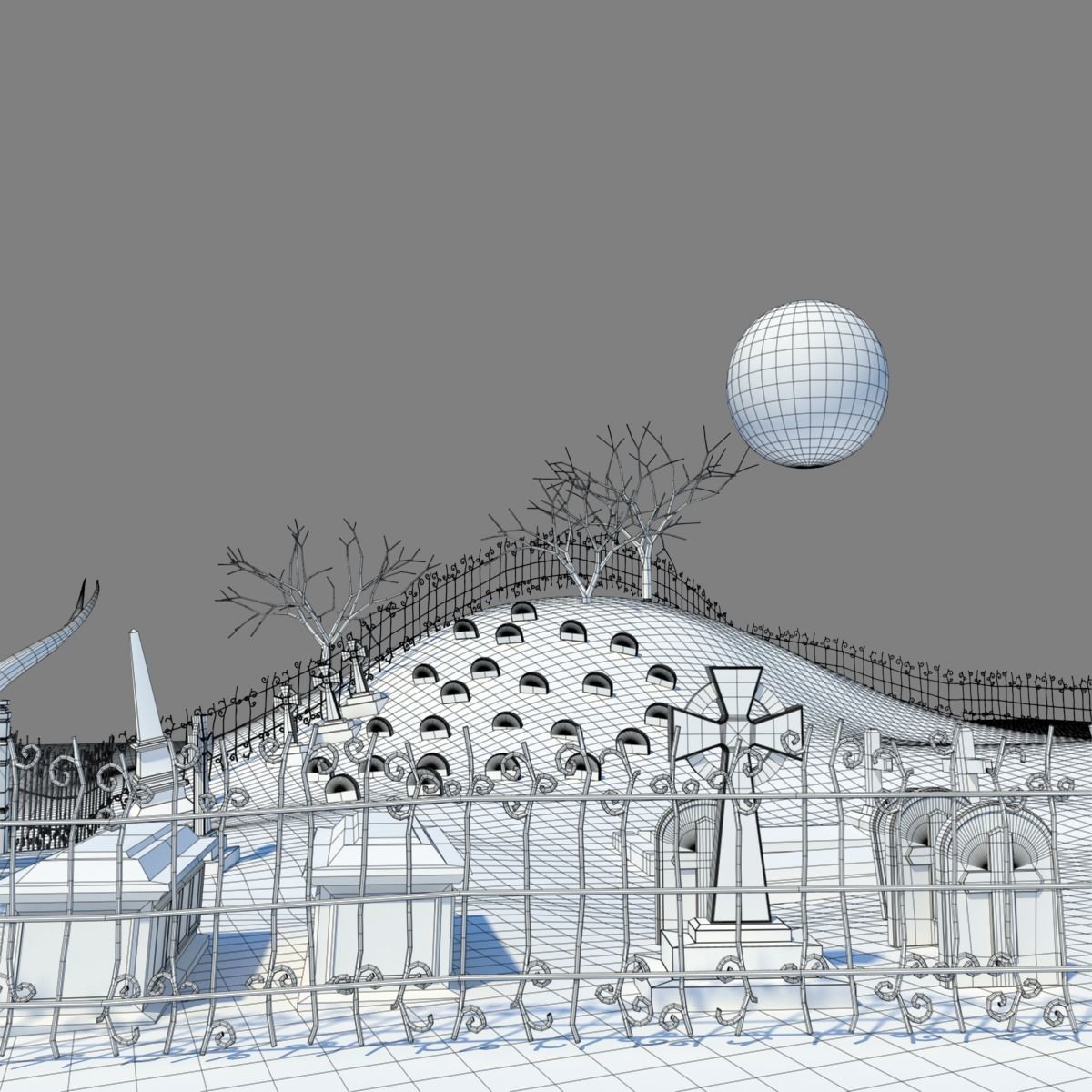 Grave Yard 3D model_16