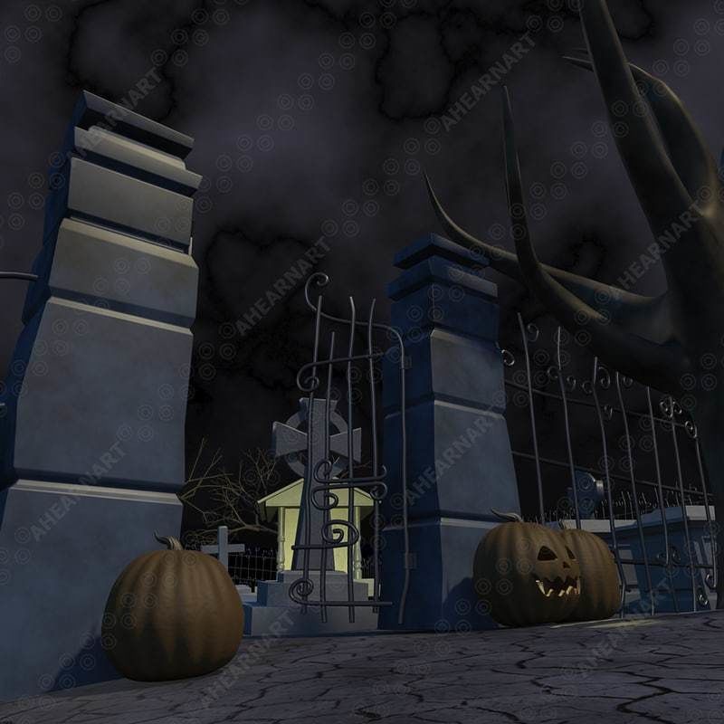 Grave Yard 3D model_9