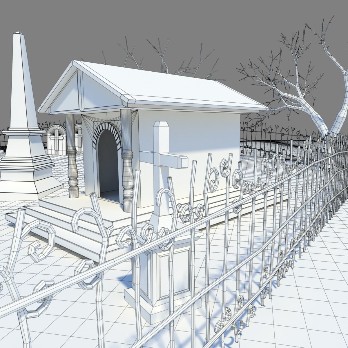 Grave Yard 3D model_14