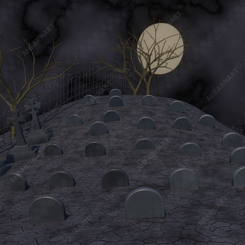 Grave Yard 3D model_25