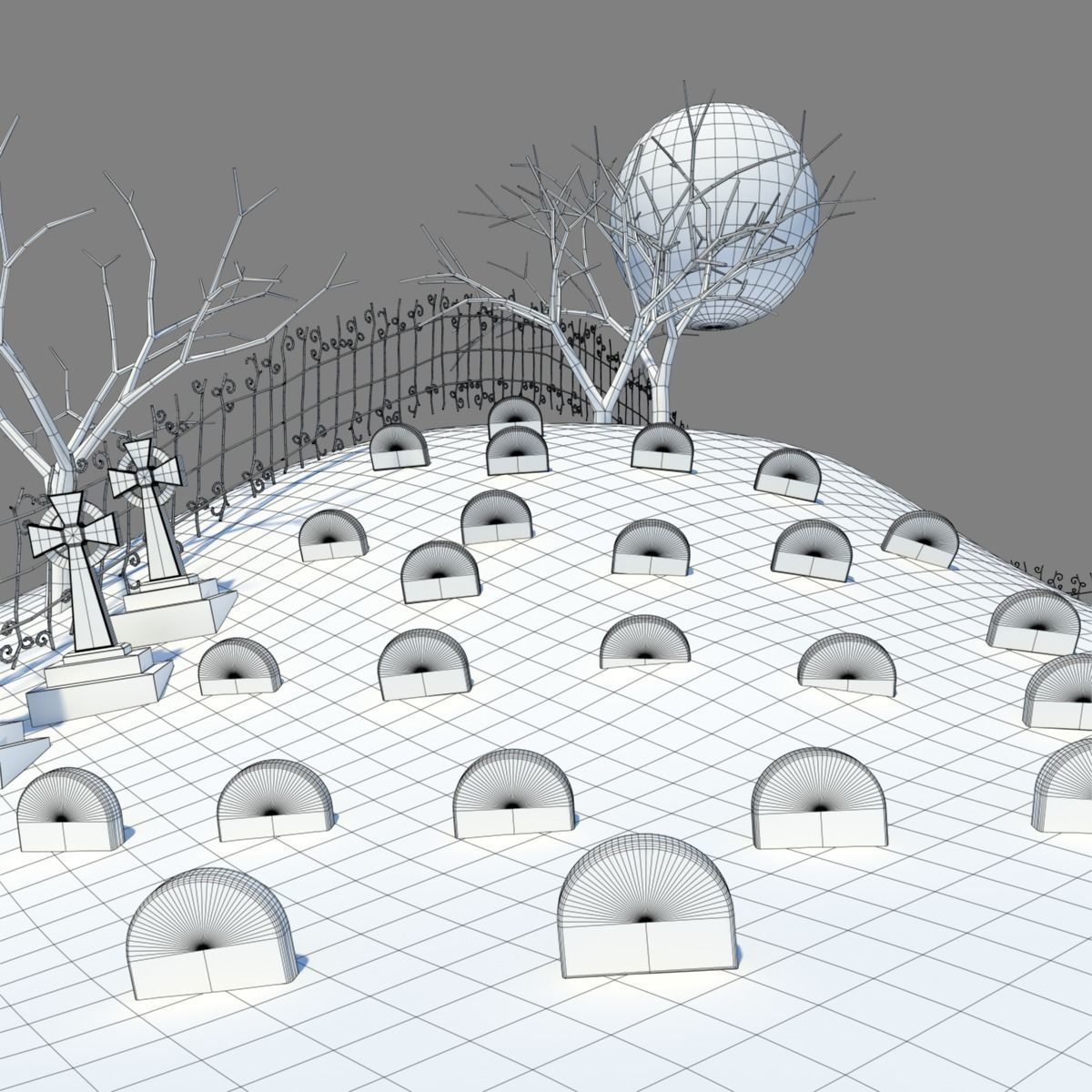 Grave Yard 3D model_12