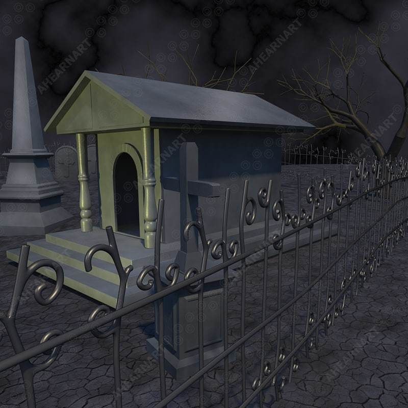 Grave Yard 3D model_23