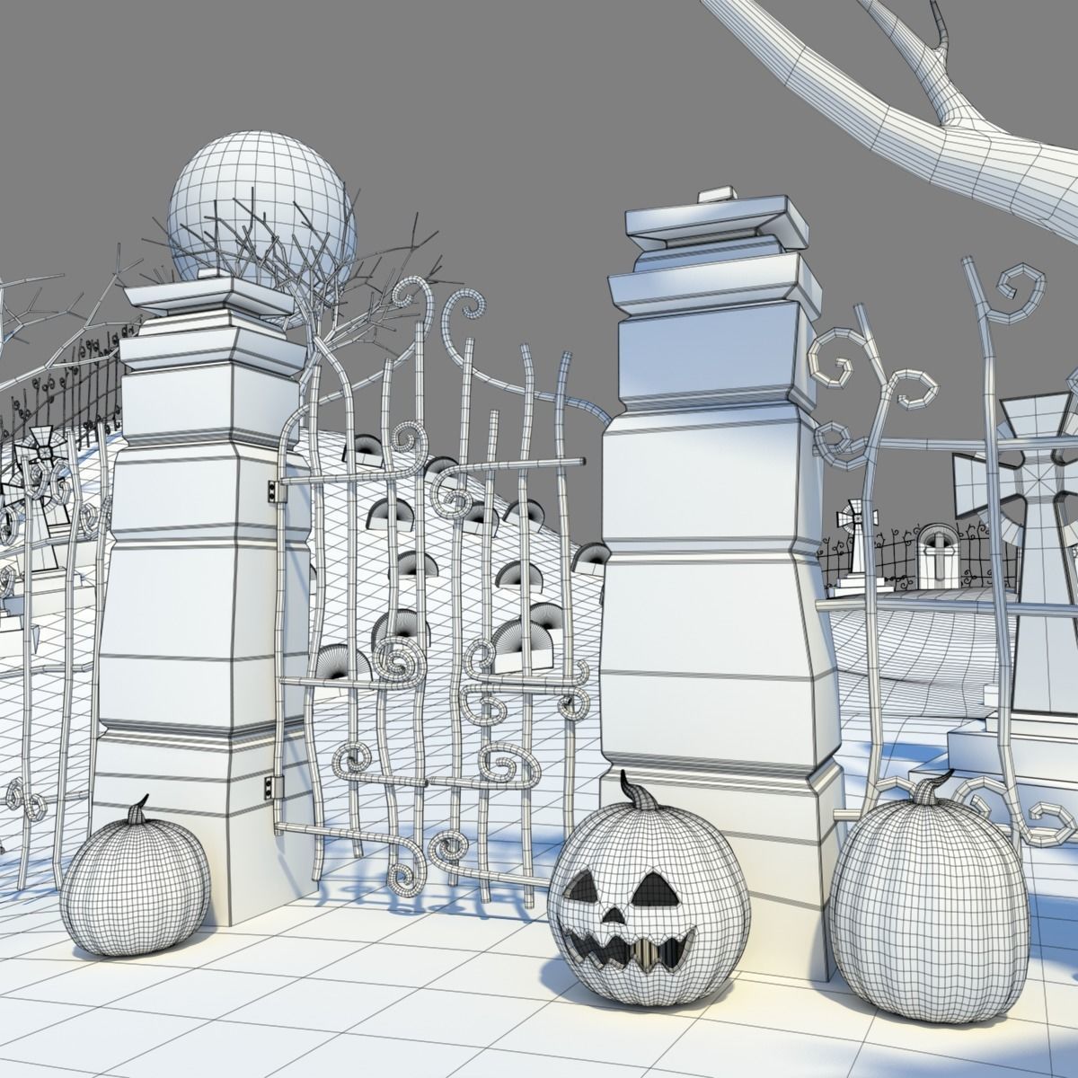 Grave Yard 3D model_19