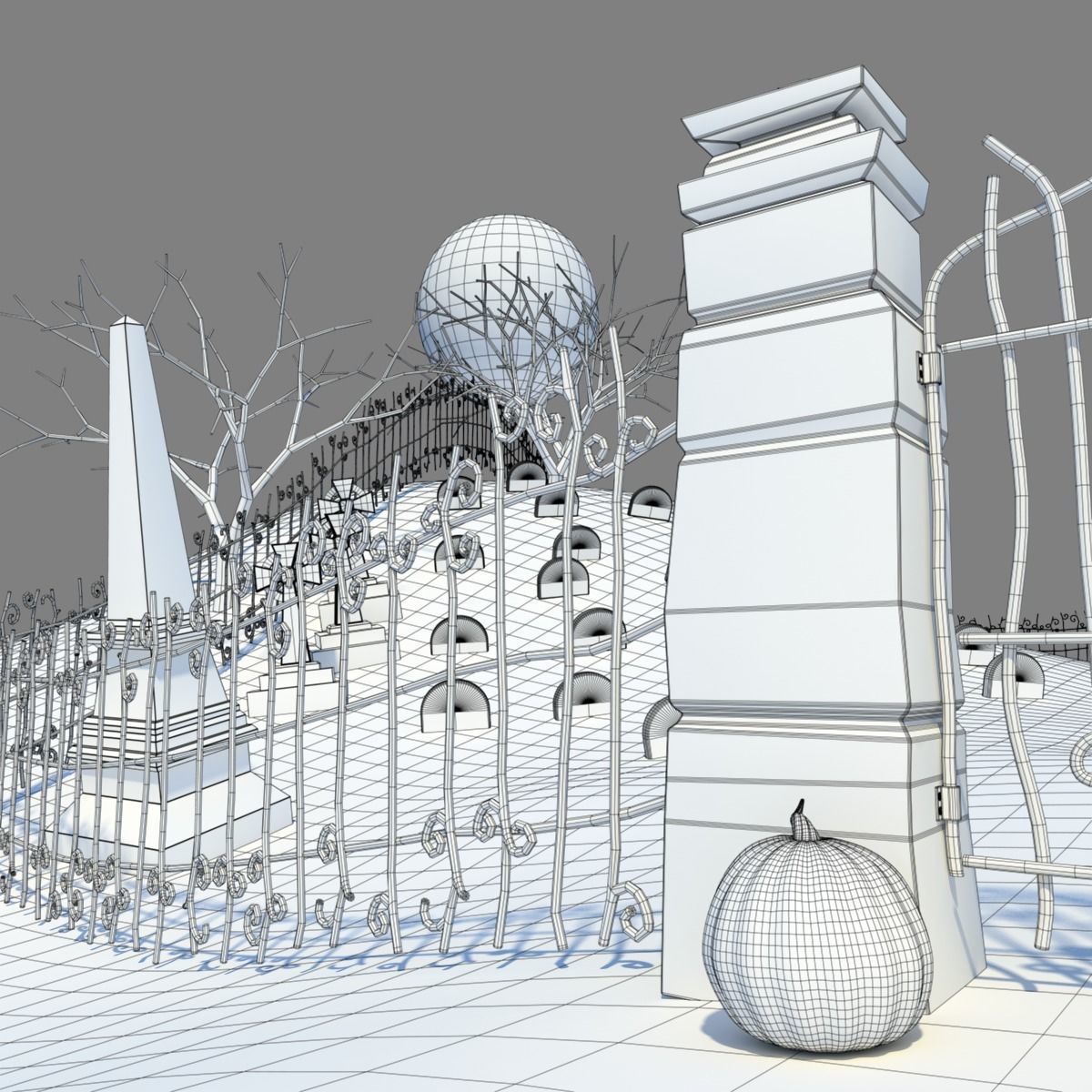 Grave Yard 3D model_18