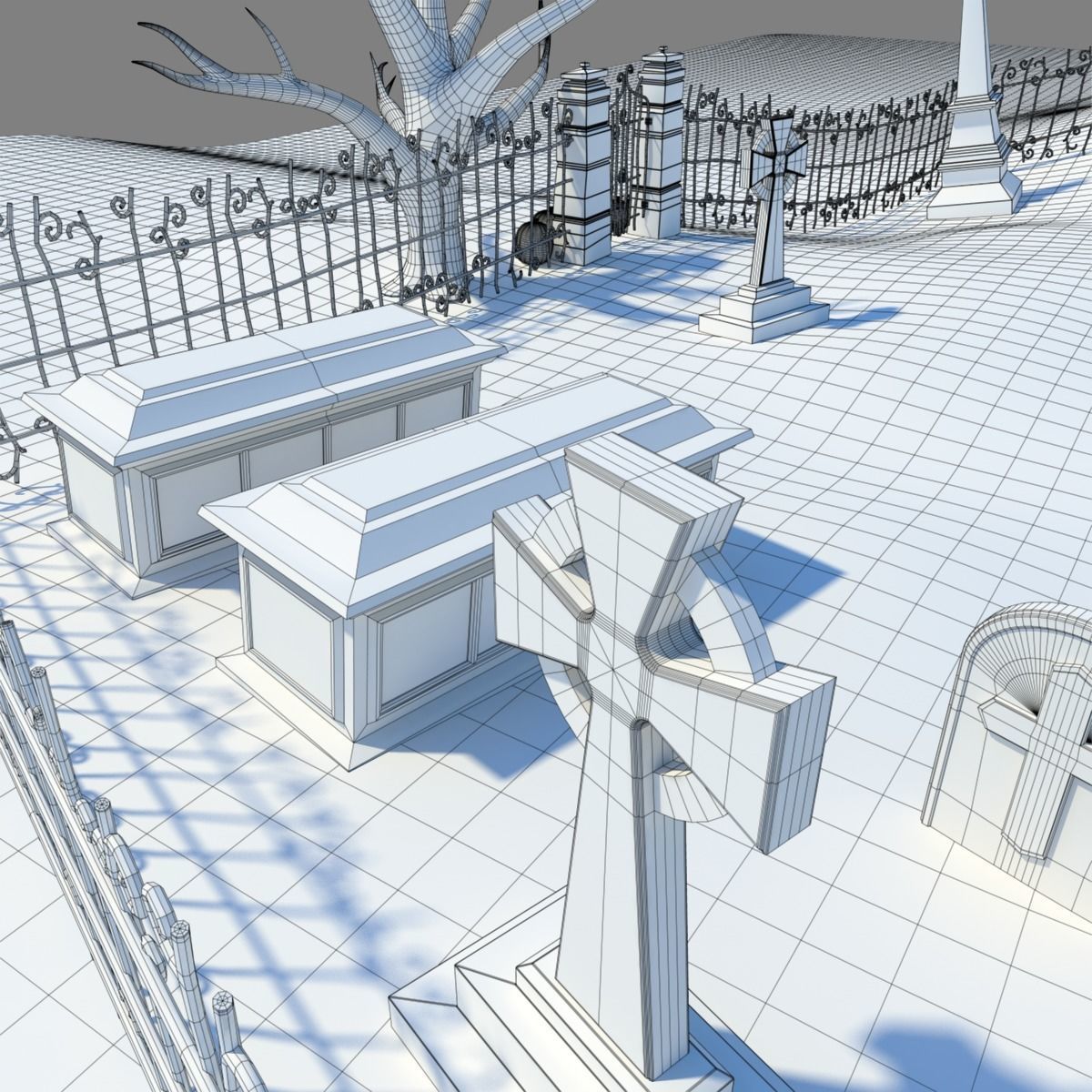Grave Yard 3D model_15