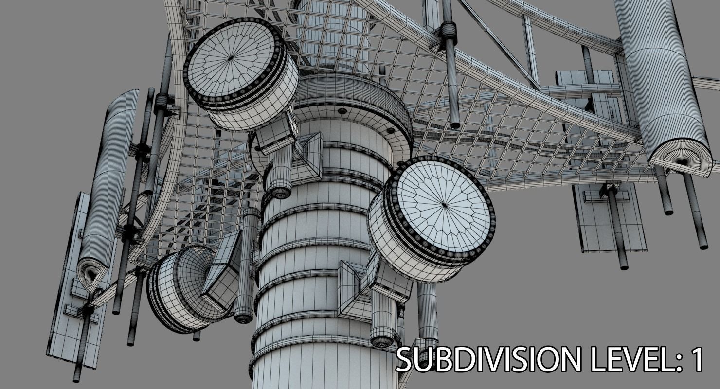 Cell Tower 3D model_24