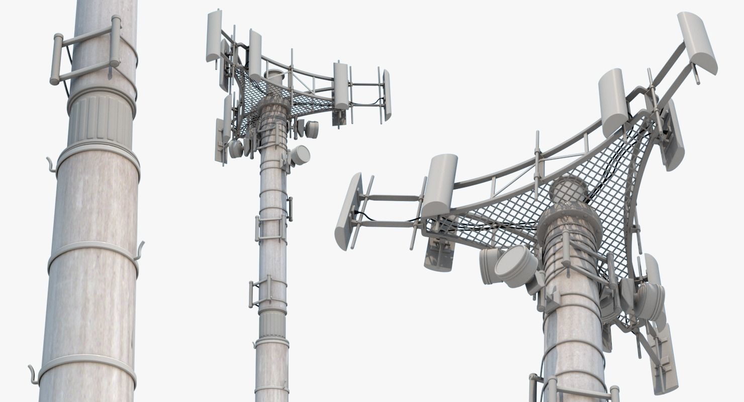 Cell Tower 3D model_3
