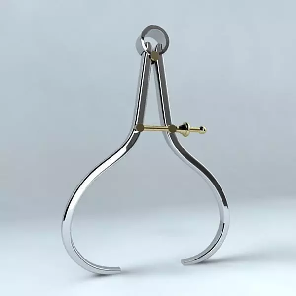Caliper pair of scissors 3D model_0