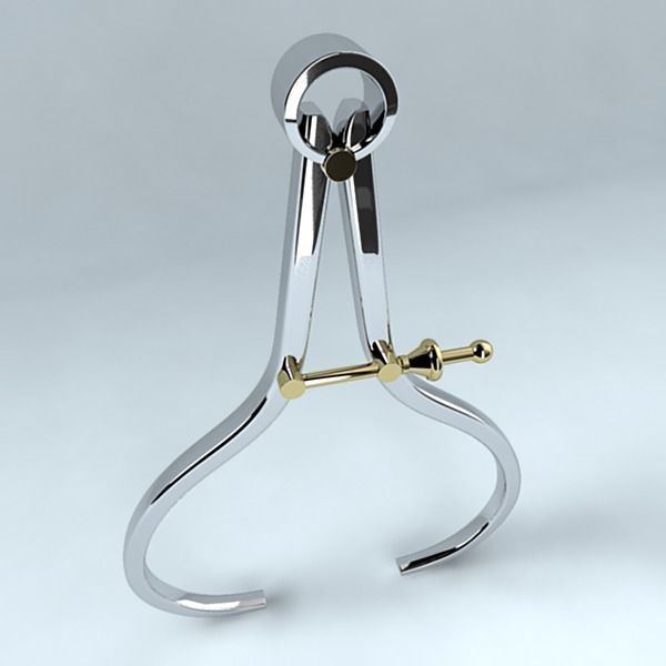 Caliper pair of scissors 3D model_2