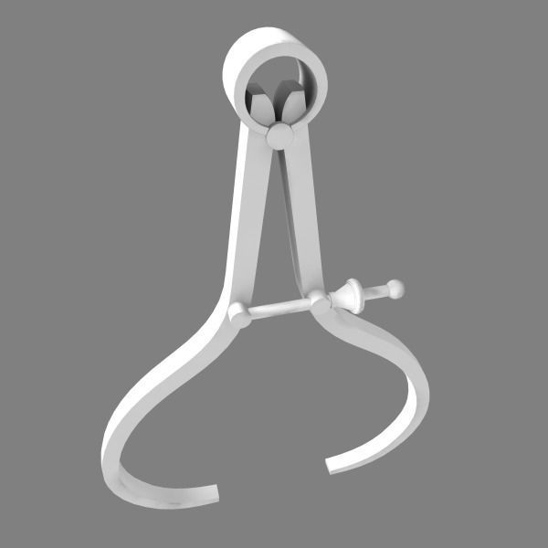 Caliper pair of scissors 3D model_5