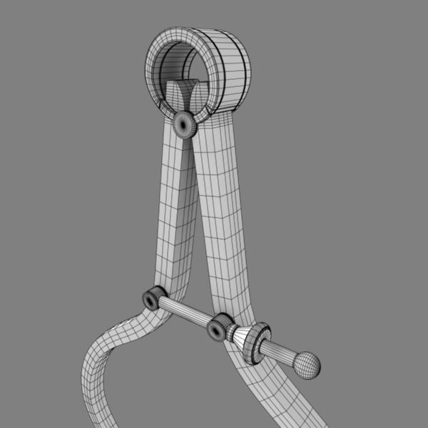 Caliper pair of scissors 3D model_4