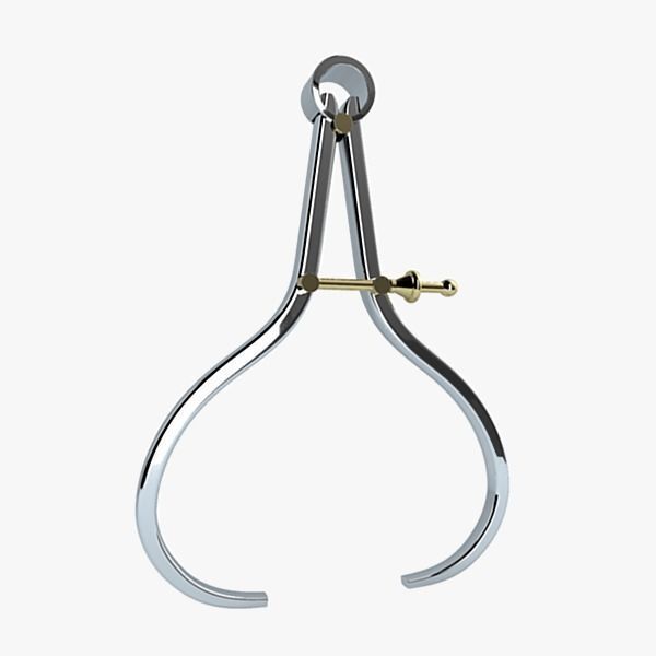 Caliper pair of scissors 3D model_7