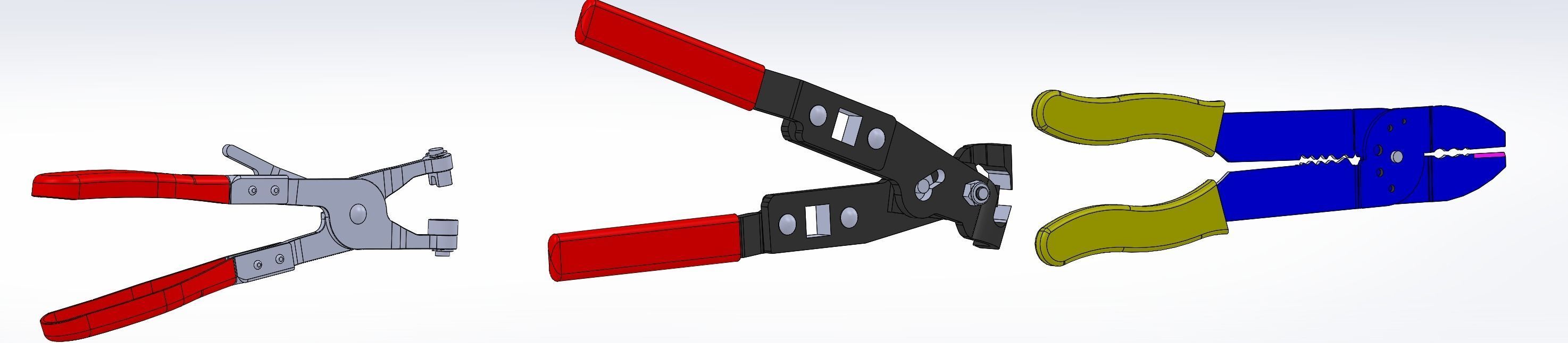 Pliers set of 3D model_5