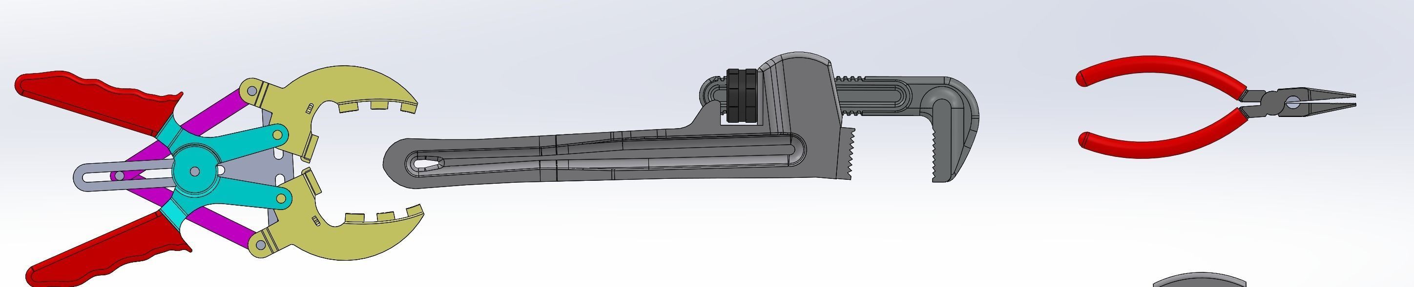 Pliers set of 3D model_6