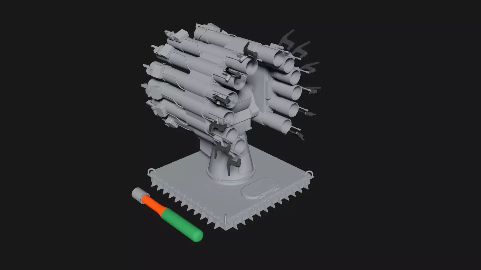 Russian Anti Submarine Launcher RBU-6000 Zapad 3D model