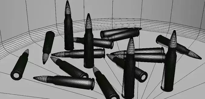 The Bullets in circle 3D model