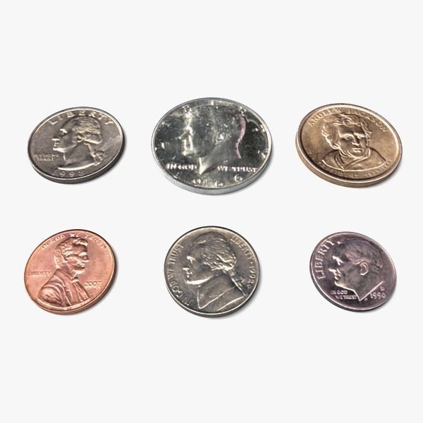 US Coin Set 3D model_2