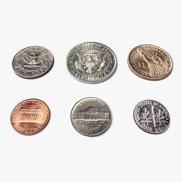 US Coin Set 3D model_3