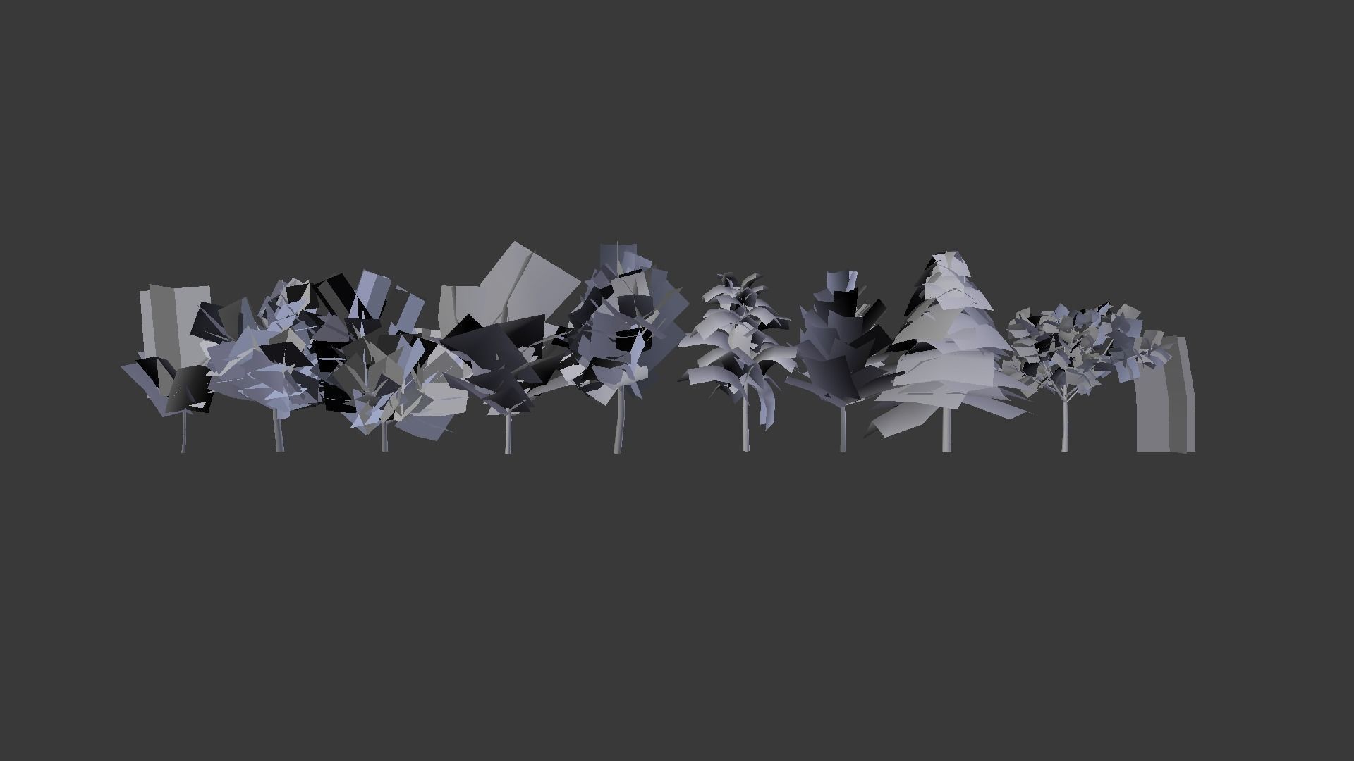 Game-ready trees pack Low-poly 3D model_17