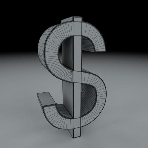 Currency Symbols 3D model_29