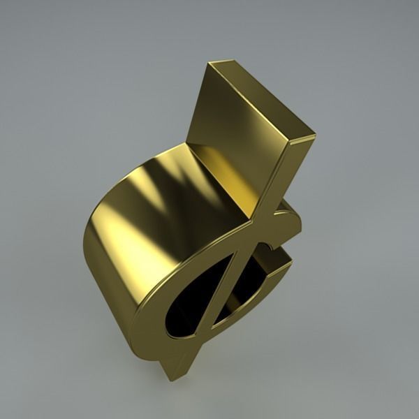 Currency Symbols 3D model_8