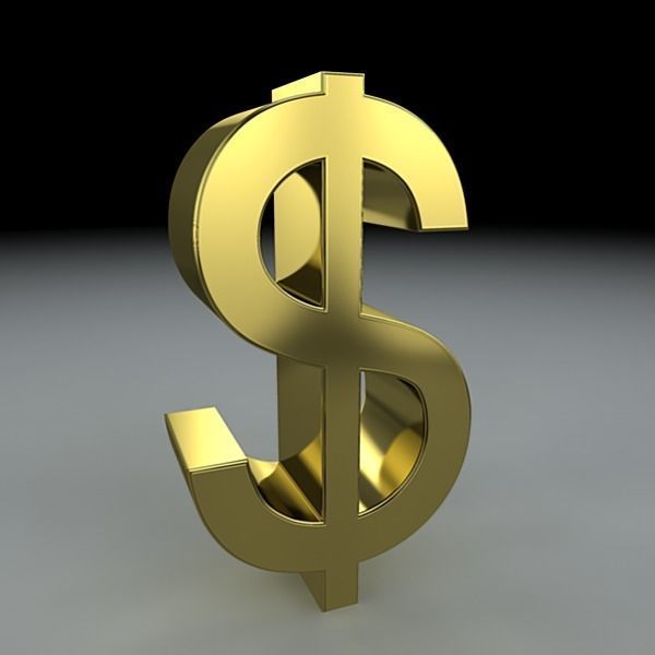 Currency Symbols 3D model_9