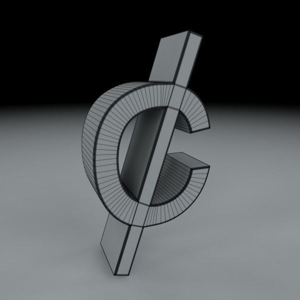 Currency Symbols 3D model_28