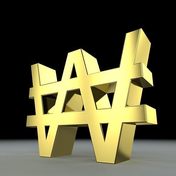 Currency Symbols 3D model_19