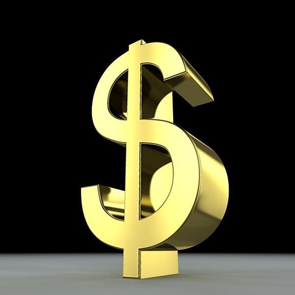 Currency Symbols 3D model_10