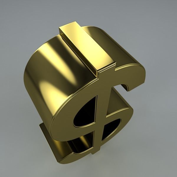 Currency Symbols 3D model_11