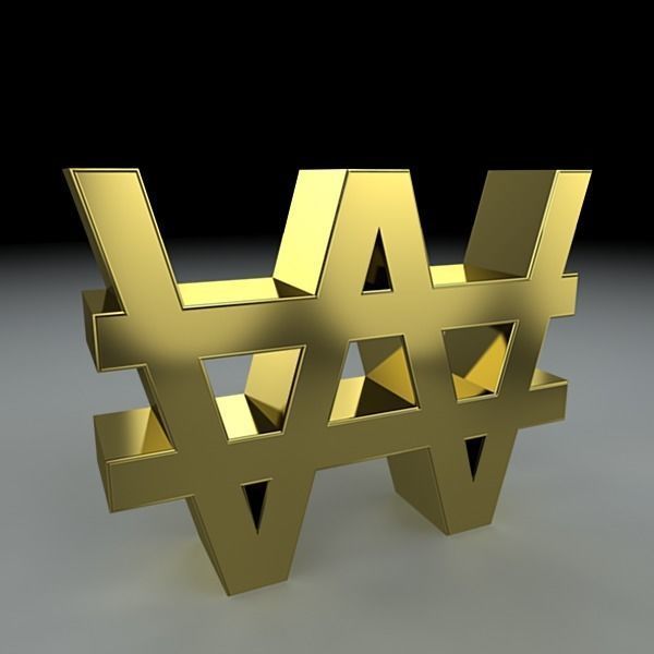 Currency Symbols 3D model_18