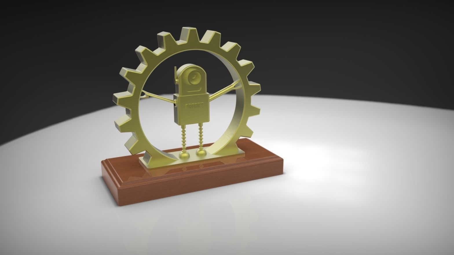 Golden Gear Award Trophy Free 3D model_6