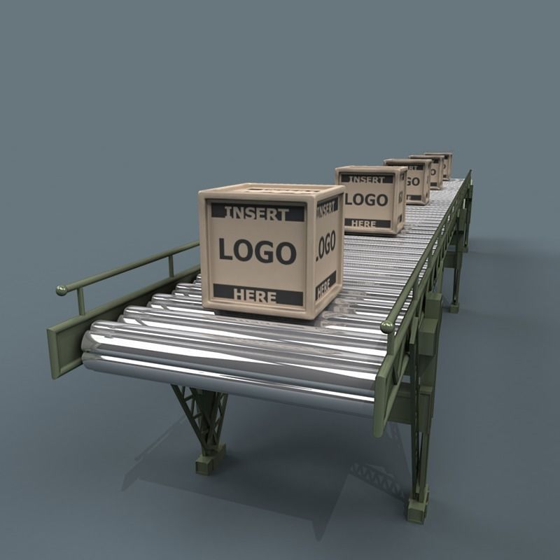 Conveyor Belt A 3D model_1
