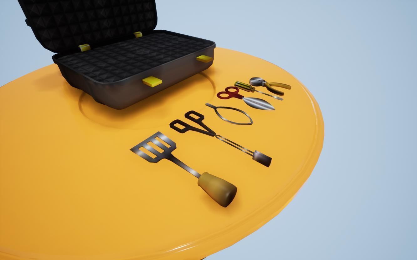 Cartoon mix tools 3D model_12