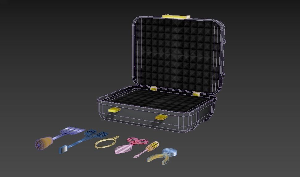 Cartoon mix tools 3D model_2