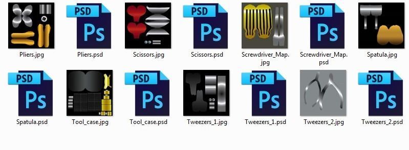 Cartoon mix tools 3D model_10