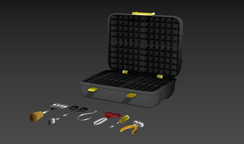 Cartoon mix tools 3D model_1