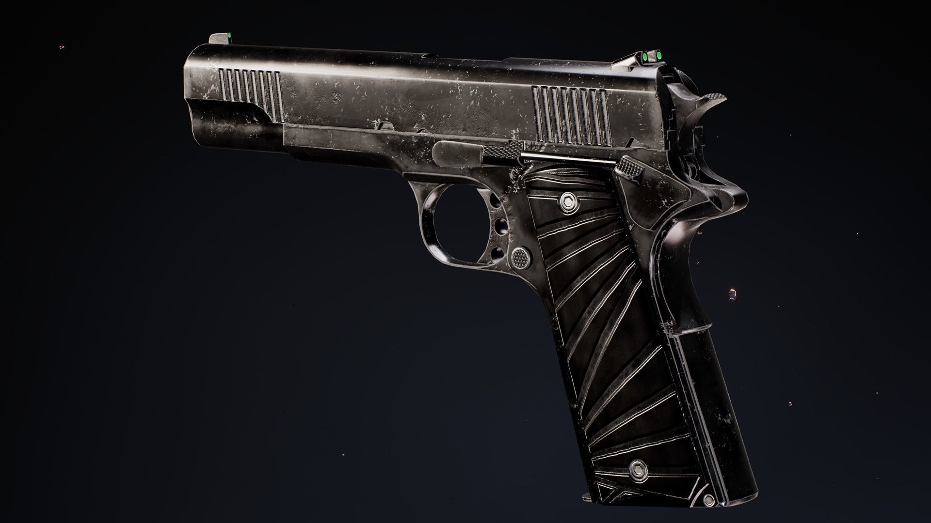 Modern 1911 Low-poly 3D model_3