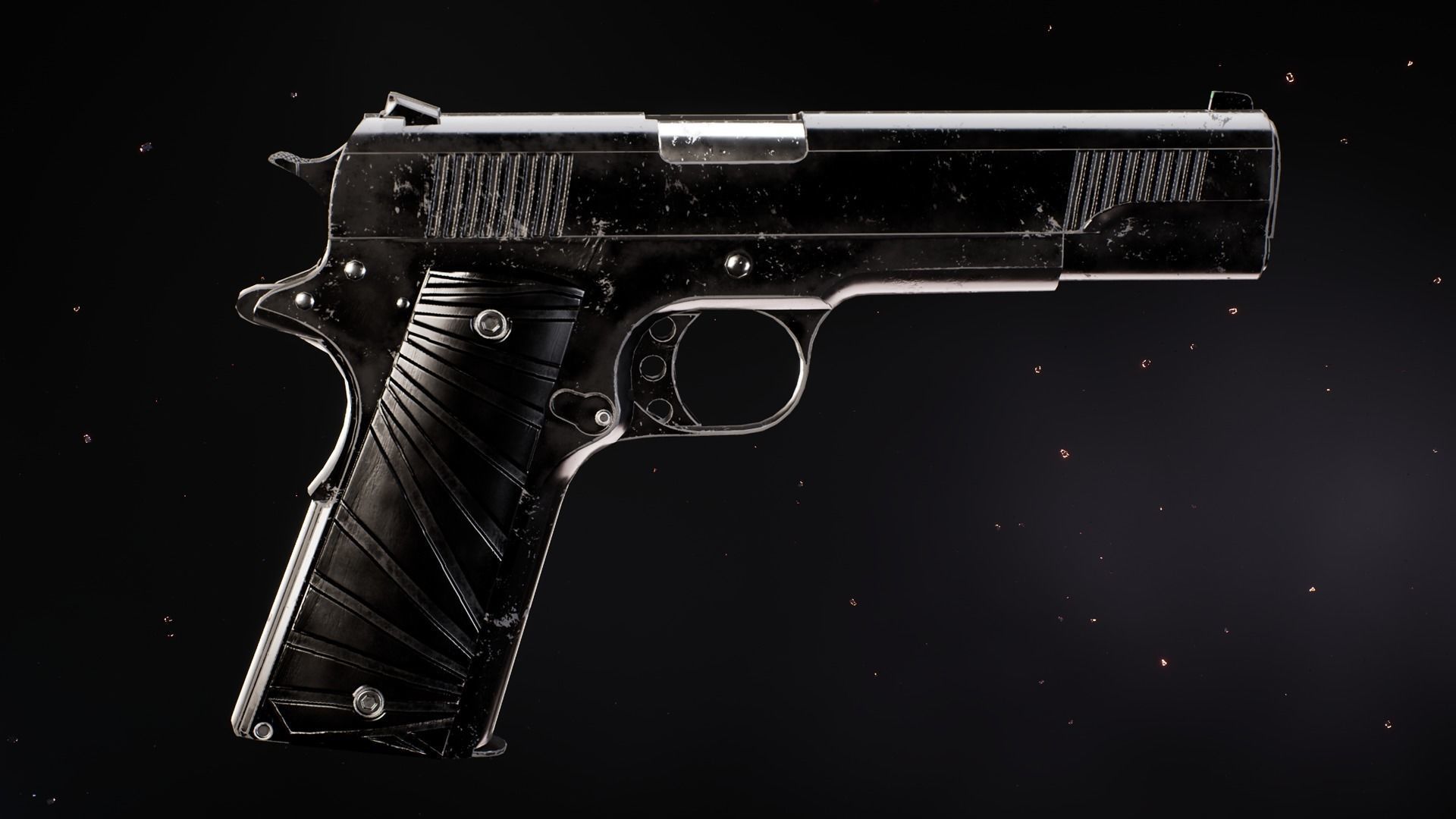Modern 1911 Low-poly 3D model_8