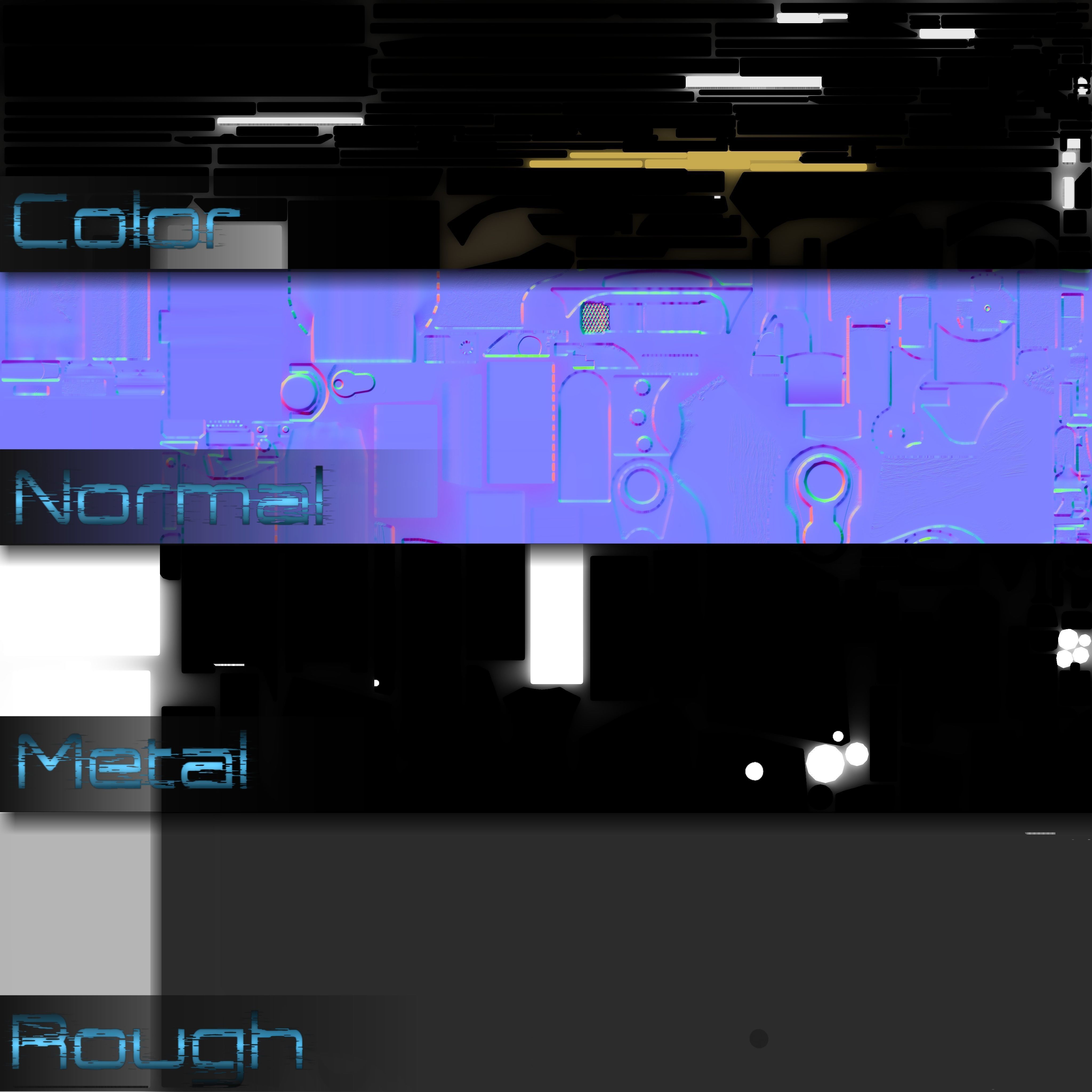 Modern 1911 Low-poly 3D model_15