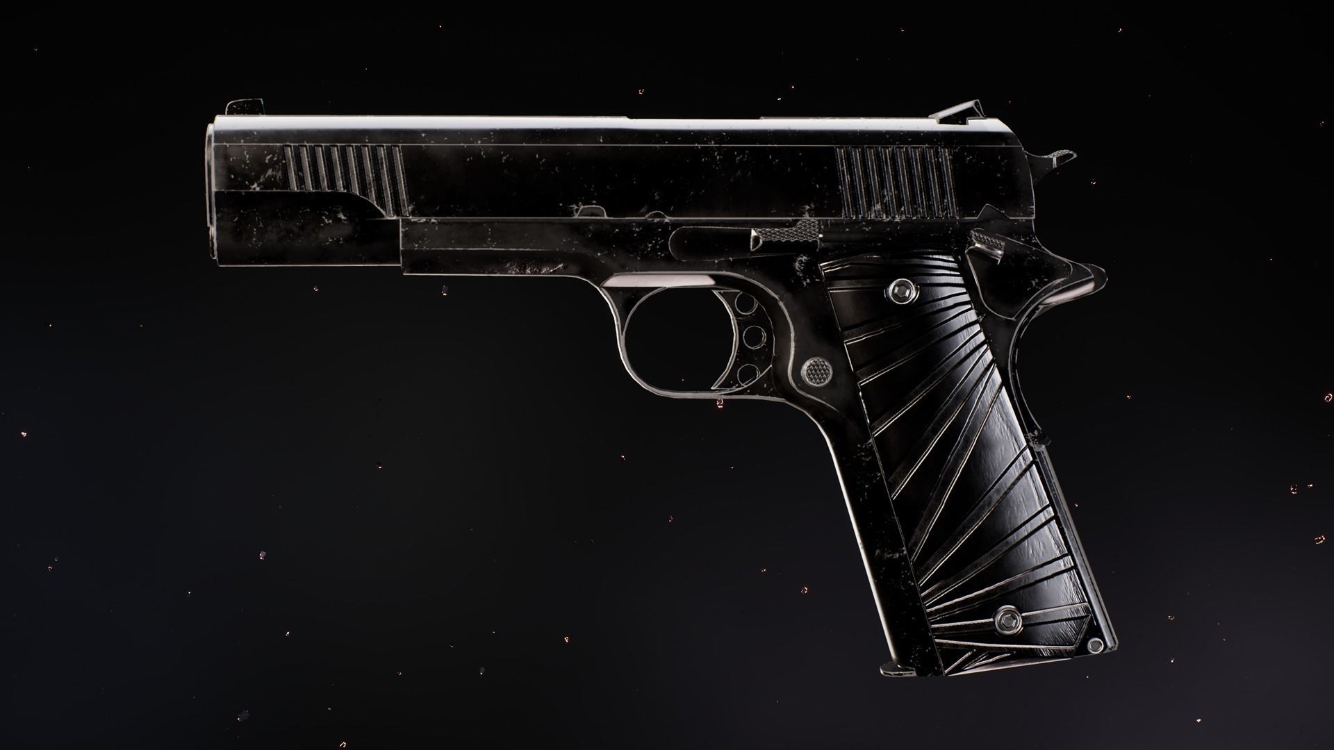 Modern 1911 Low-poly 3D model_1