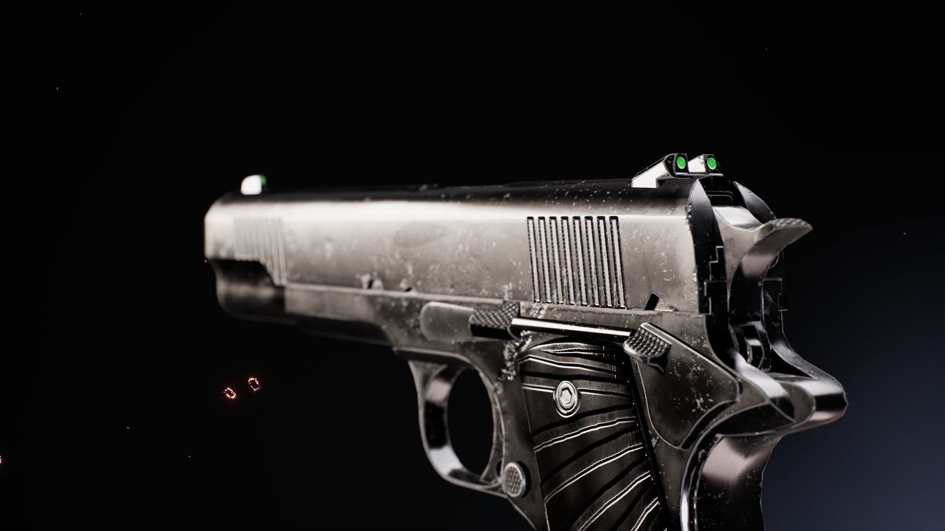 Modern 1911 Low-poly 3D model_4