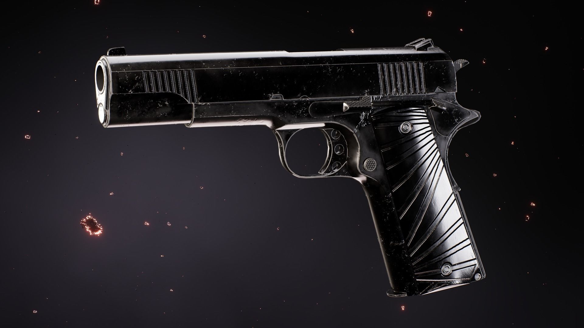 Modern 1911 Low-poly 3D model_2