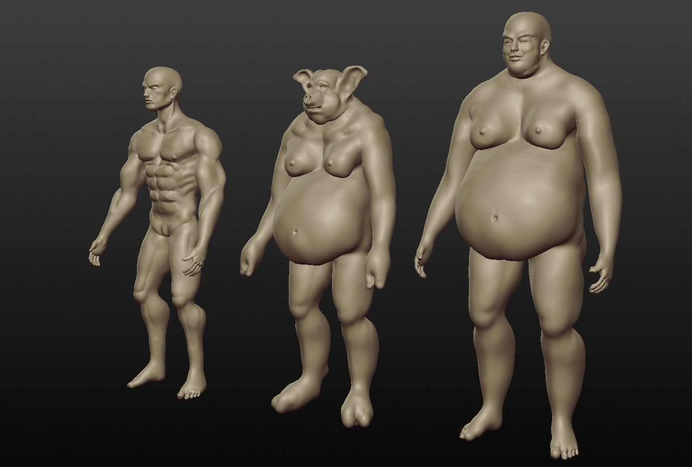 man collection high poly