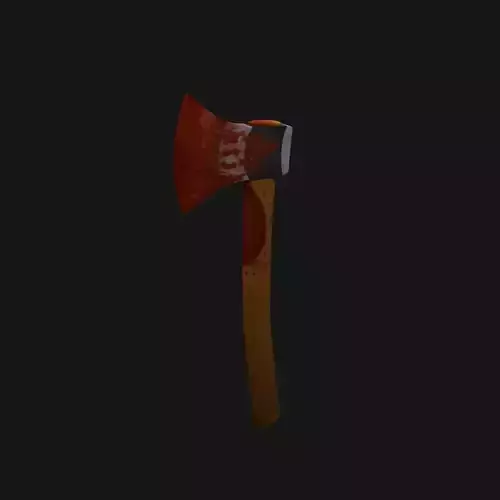 Low Poly Bloody Axe