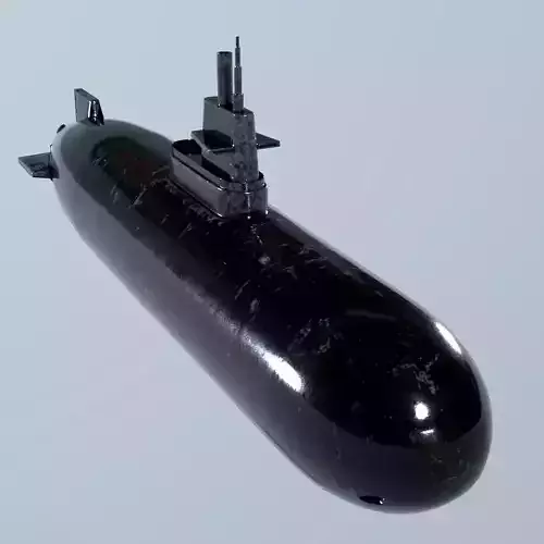 Submarine Free low-poly 3D model