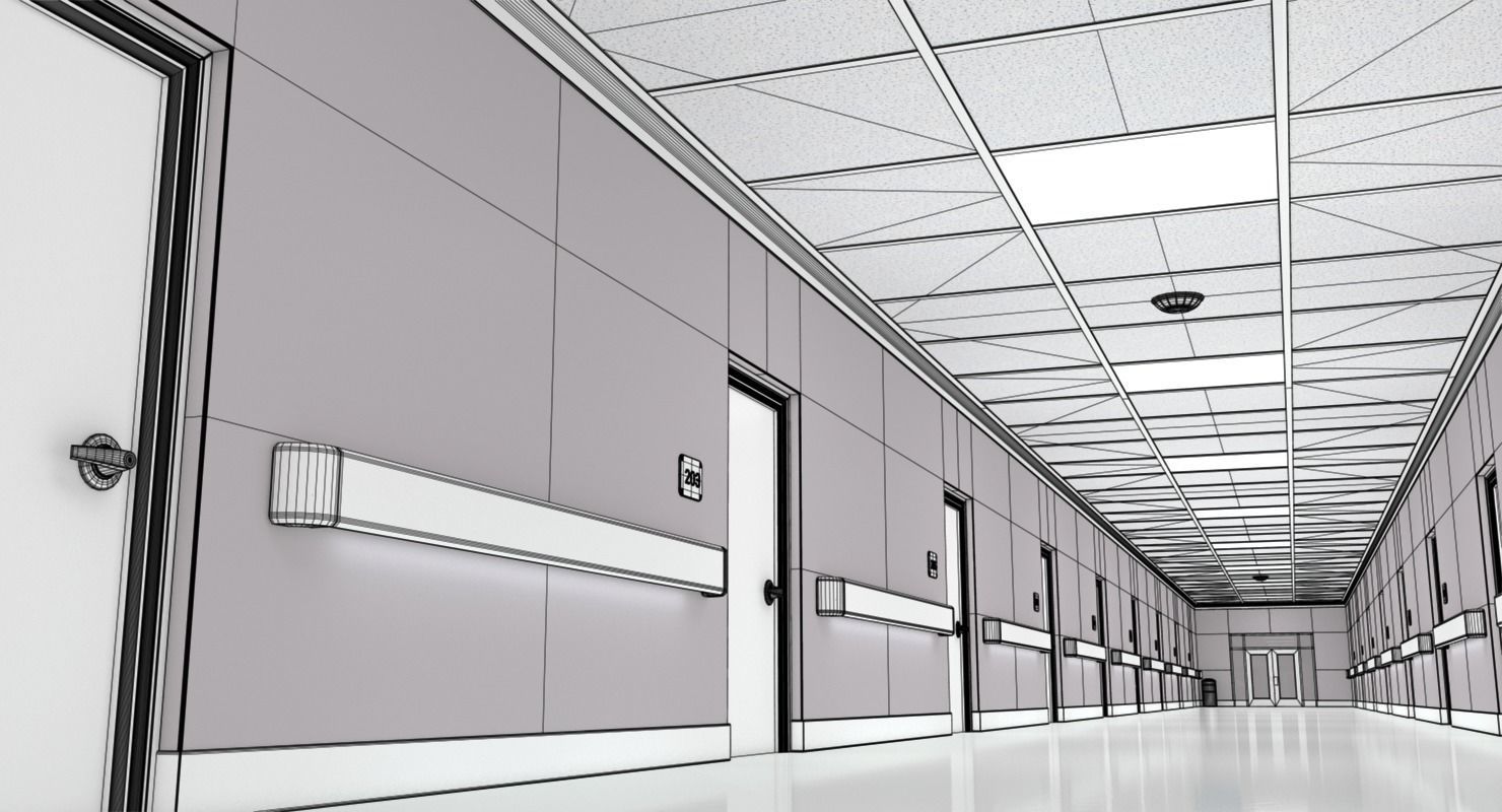 Hallway Modern 3D model_10