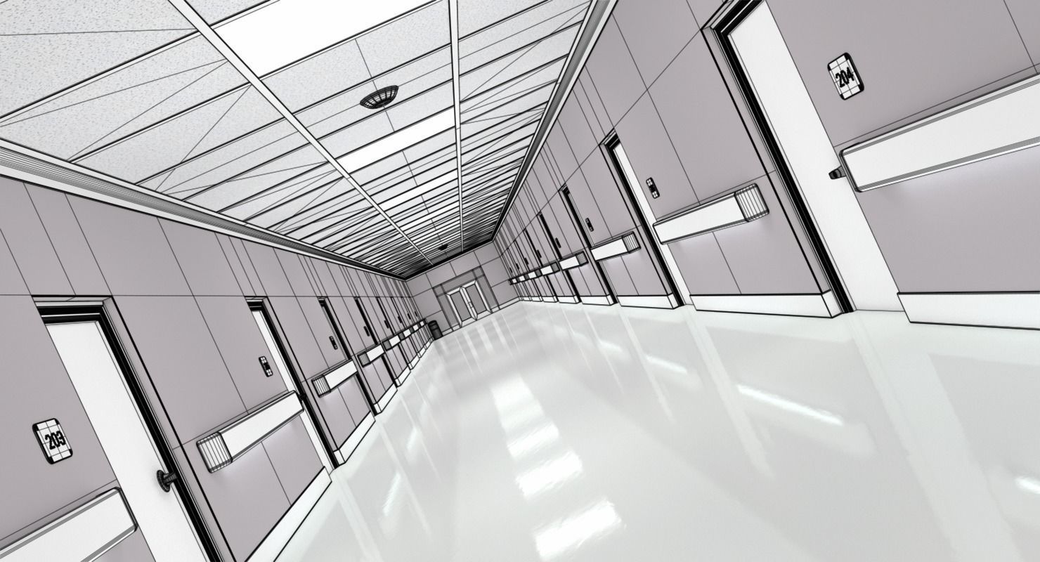 Hallway Modern 3D model_15