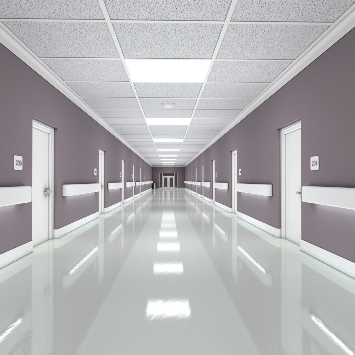 Hallway Modern 3D model_7